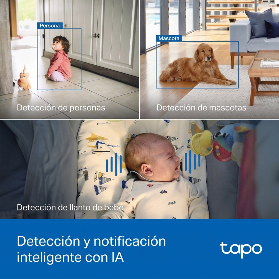 Cámara de Seguridad TP-Link Tapo C260 Ultra HD 4K 8MP Visión 360° Detección inteligente con IA Zoom 18X