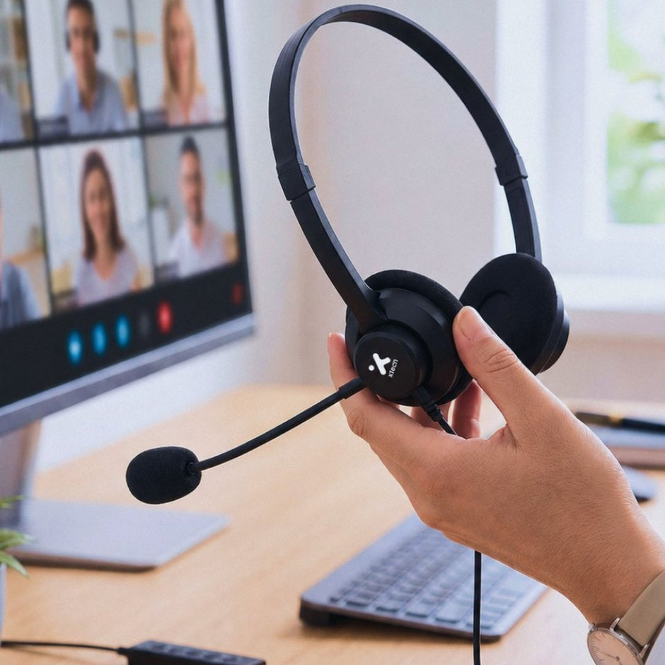 Diadema con Microfono Xtech XTH-245 USB-C Controlador Incorporado - Negro