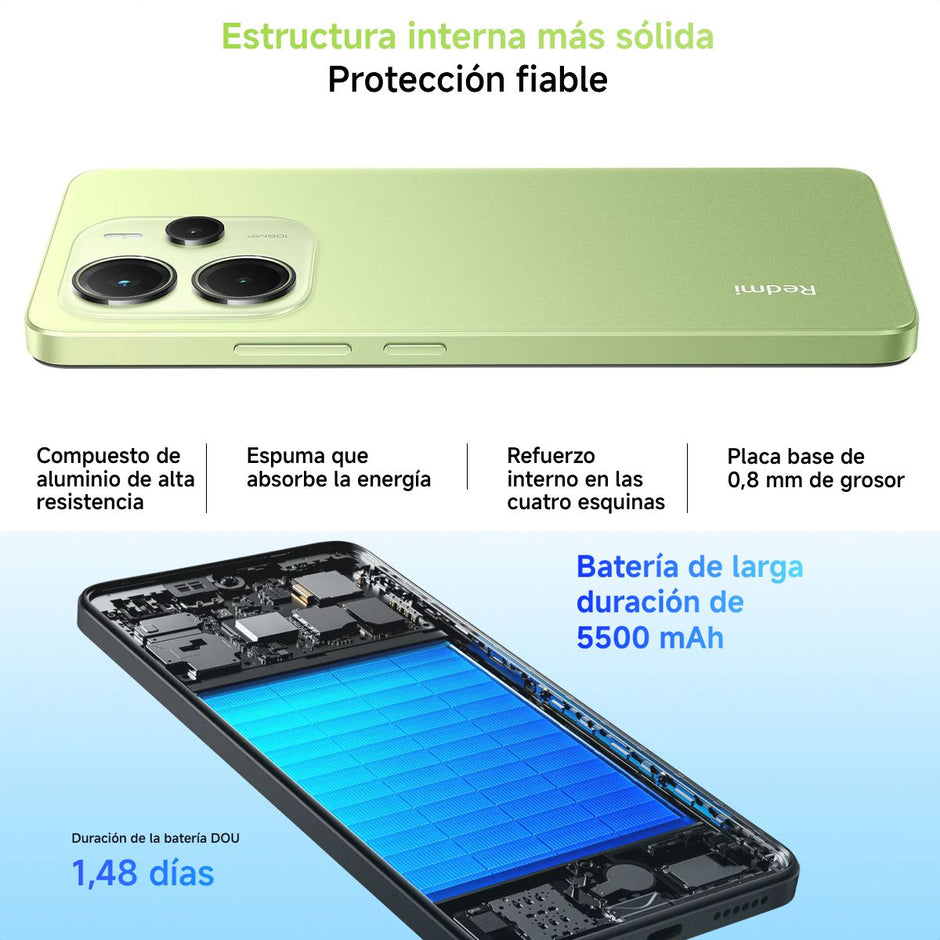 Celular Xiaomi Redmi Note 14 Dual SIM 4G, AMOLED 6.67'' 256GB/8GB Cámara 108MP IP54 5500mAh/33W, Negro