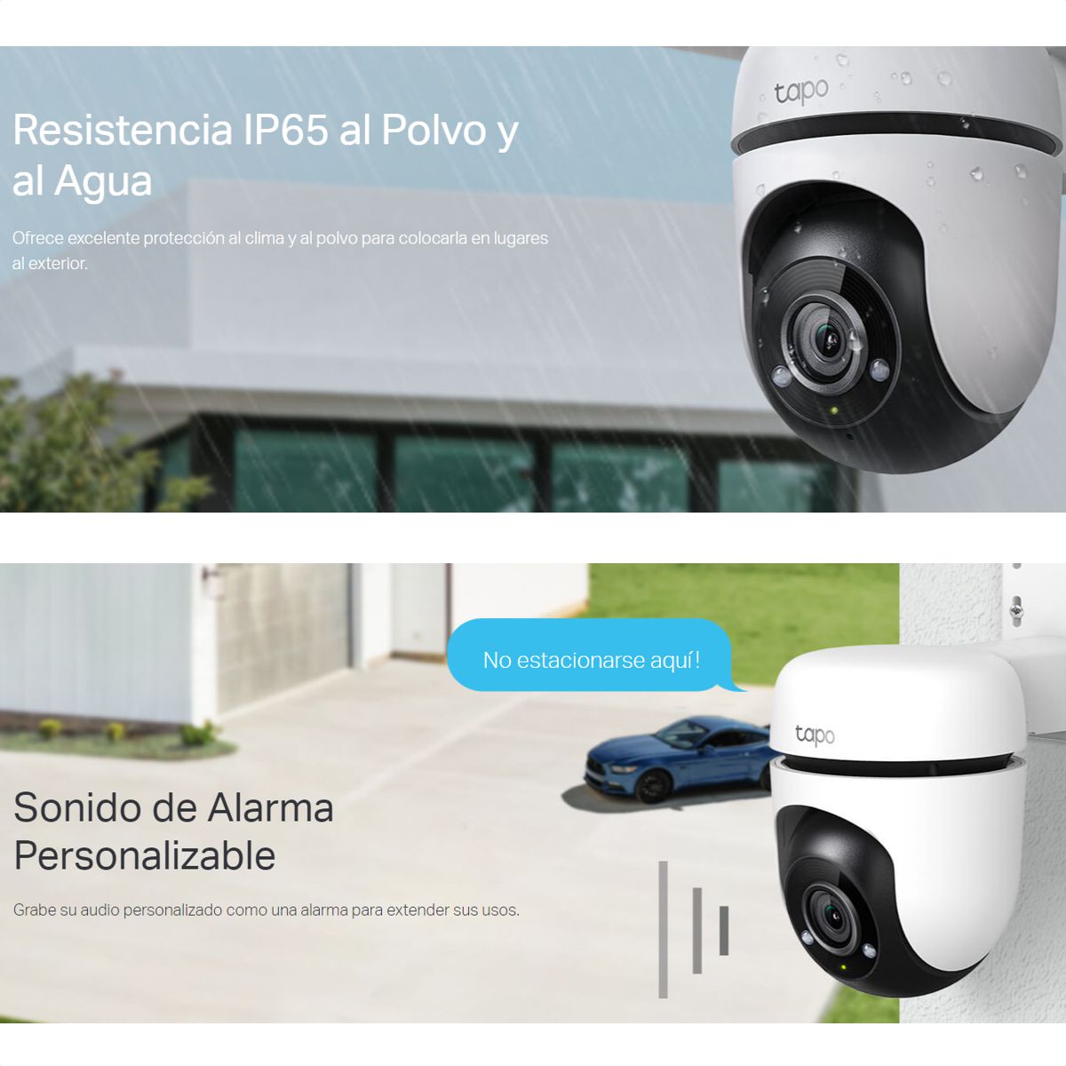 Cámara Seguridad Exterior TP-Link Tapo C500 Wi-Fi 1080p Rotación 360° IP65 Rastreo Inteligente Alarma + Micro SD 128GB