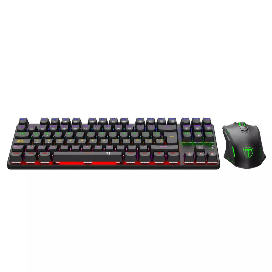 T-dagger Combo Gamer Advance Force TGS-005 LIT Teclado Mecánico Compacto + Mouse Gamer RGB