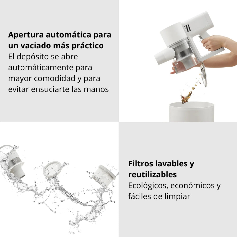 Aspiradora Vertical Inalámbrica Xiaomi Vacuum Cleaner G20 Succión 150AW Filtro 5 Etapas Batería Eco 60min