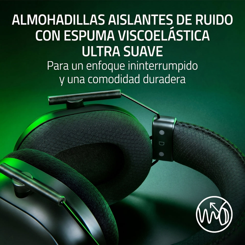 Audifonos Gamer Razer Blackshark V2 Pro inalámbricos HyperSpeed Wireless de 2,4 GHz y Bluetooth 5.2. Edicion Xbox - Negro