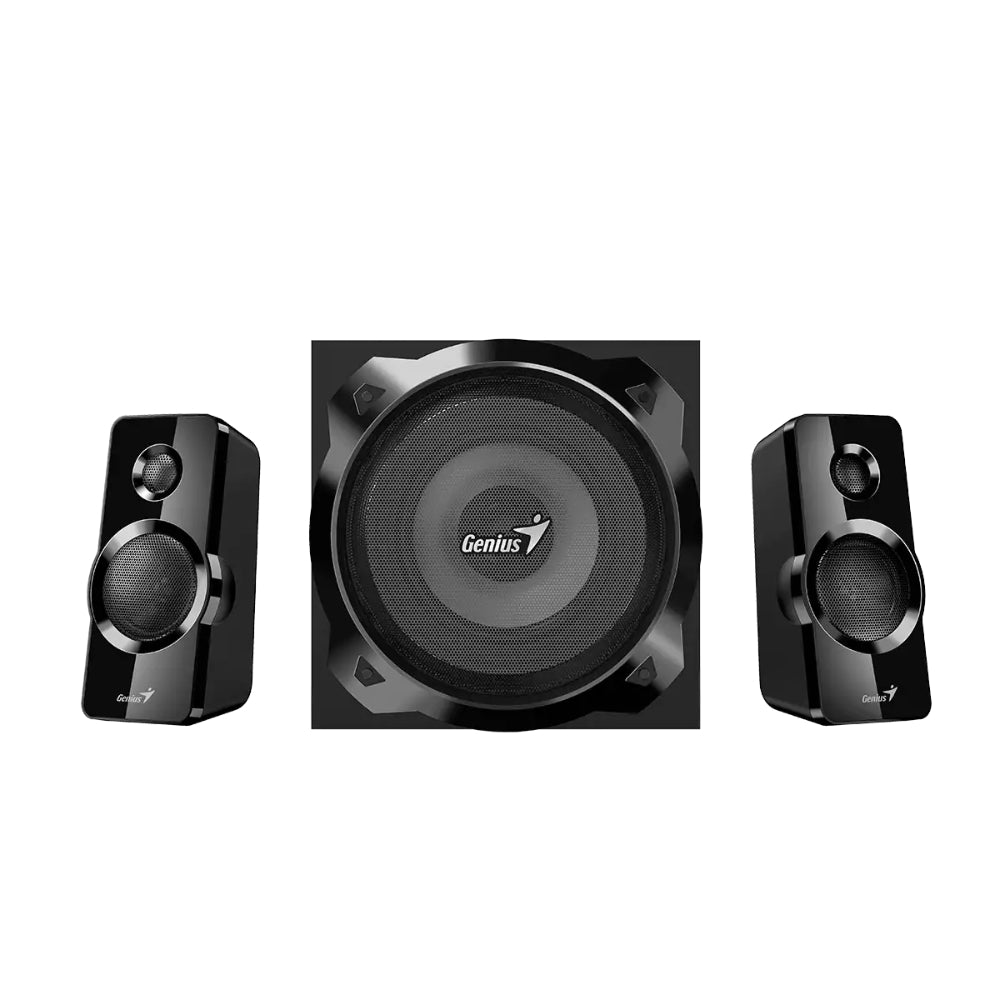 Sistema de Sonido Genius SW-2.1 1850BT 50W con Bluetooth 5.3, Subwoofer Potente 2.1 y Control Remoto