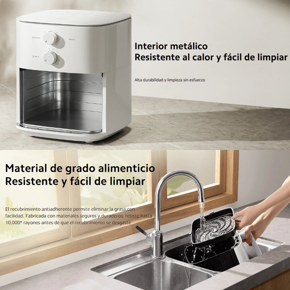 Freidora de Aire Xiaomi Air Fryer Essential 6L con 12 Recetas para Comidas Deliciosas
