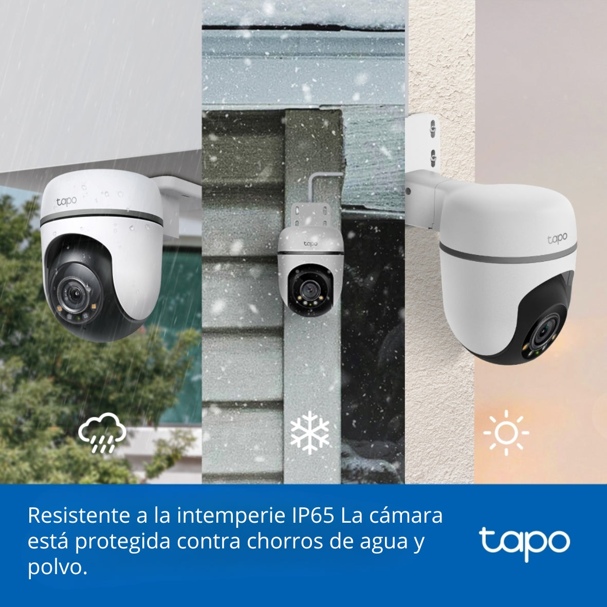 Cámara IP WiFi TP-Link Tapo TC41 Robótica 360° para Exteriores con Vista 2K y Detección IA