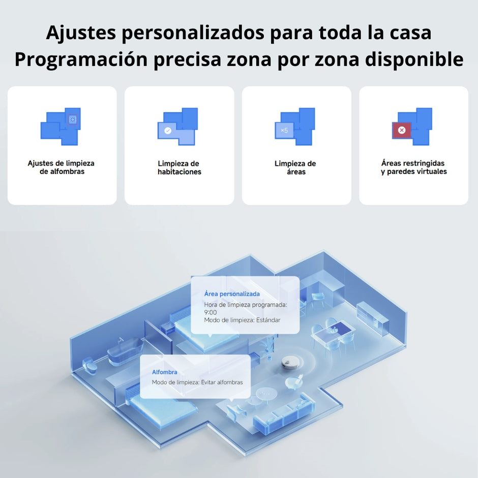 Aspiradora y Trapeadora Inteligente Xiaomi Robot Vacuum S40 con Láser LDS, 10000Pa, 5200mAh