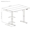 Escritorio Eléctrico de Altura Ajustable TechGo DMTB3-CA Diseño Ergonómico y Moderno - Rústico