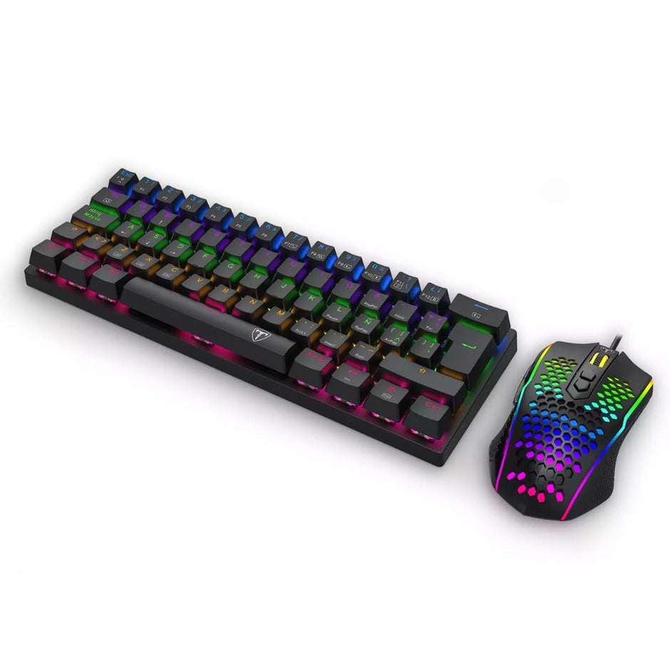T-Dagger Combo Gamer Main Force TGS-008 LIT Teclado Mecánico 60% + Mouse RGB Chroma