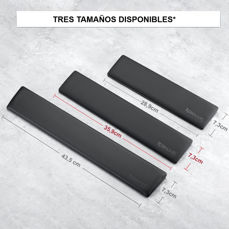Reposamuñecas Gamer Redragon Meteor PO35 S Ergonómico Memory Foam Antideslizante 28.9 X 7.3 X2.0 CM