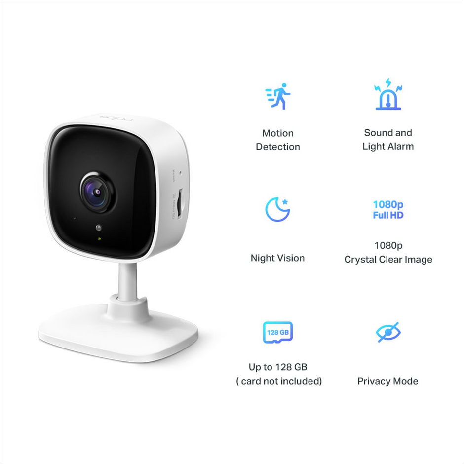 Cámara De Seguridad Wifi, Full Hd, Audio, TP-Link Tapo TC60