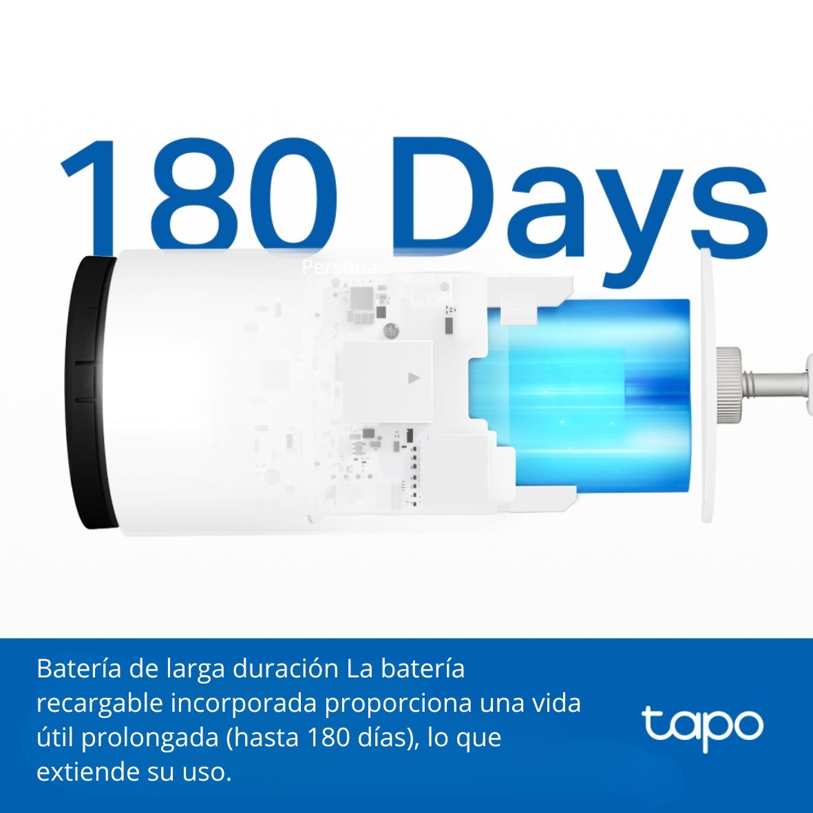 Cámara IP WiFi TP-Link Tapo TC82, para Exterior con Batería Recargable y Detección IA con IP65