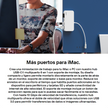 Hub USB-C Belkin INC011btWH 6 en 1 con Ethernet Gigabit, SD, microSD y USB 10Gbps Blanco