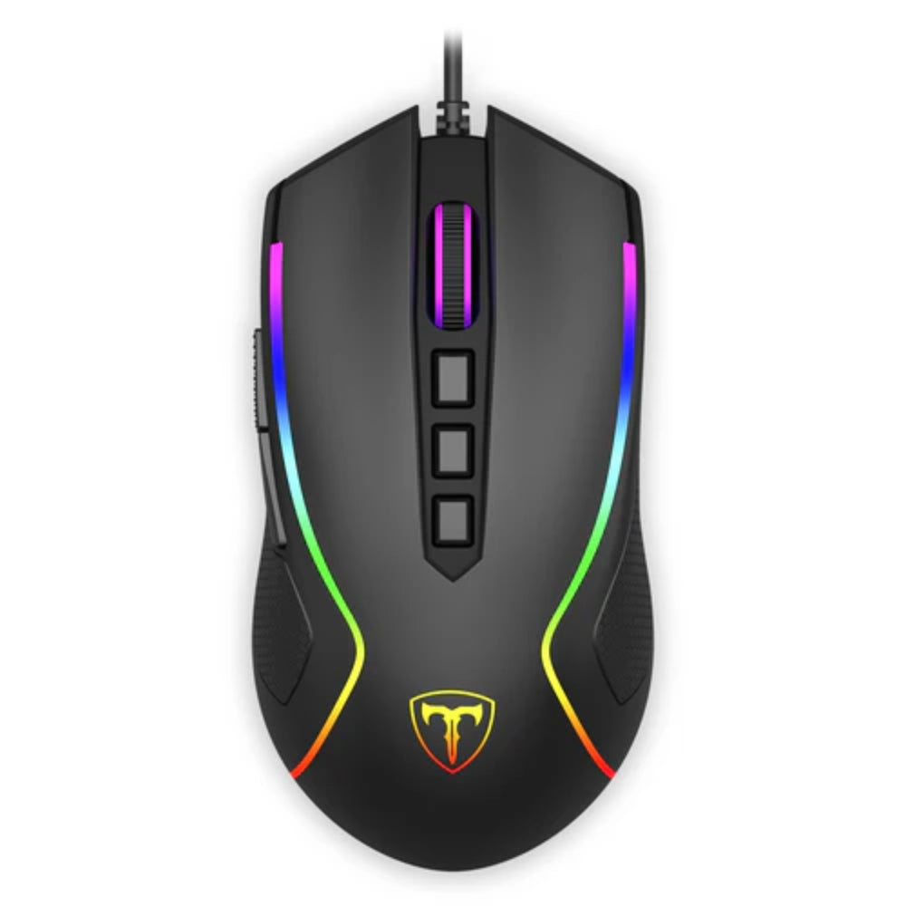 Mouse Gamer T-dagger Darkangel Lite, Iluminacion Rgb, 8 Botones Programables, 10000 Dpi