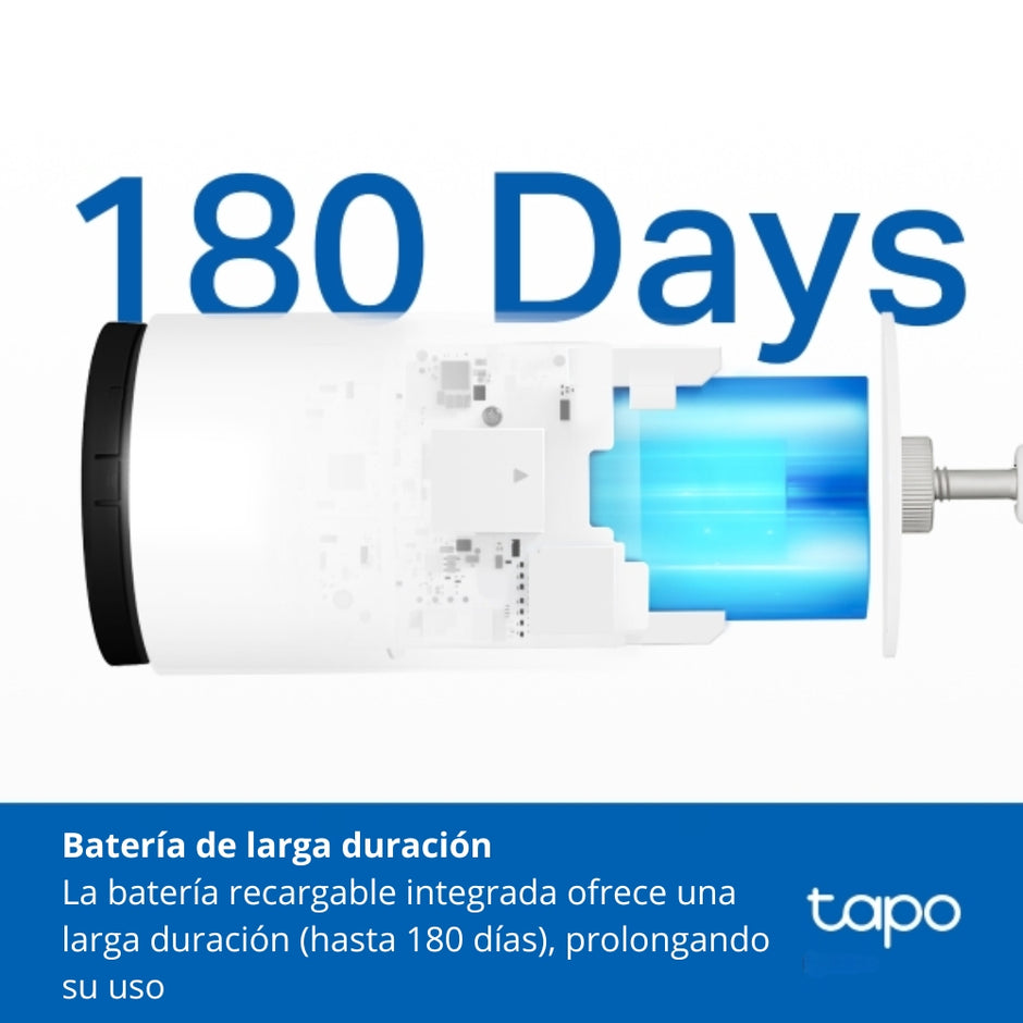Cámara de Vigilancia TP-Link Tapo C410, Wi-Fi para Exterior con Batería Recargable y Detección IA + Micro SD 128GB