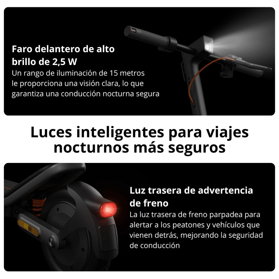Patineta Eléctrica Xiaomi Scooter 6 Llantas 12” Max 800W Autonomía 45km Suspensión Doble E-ABS IPX5
