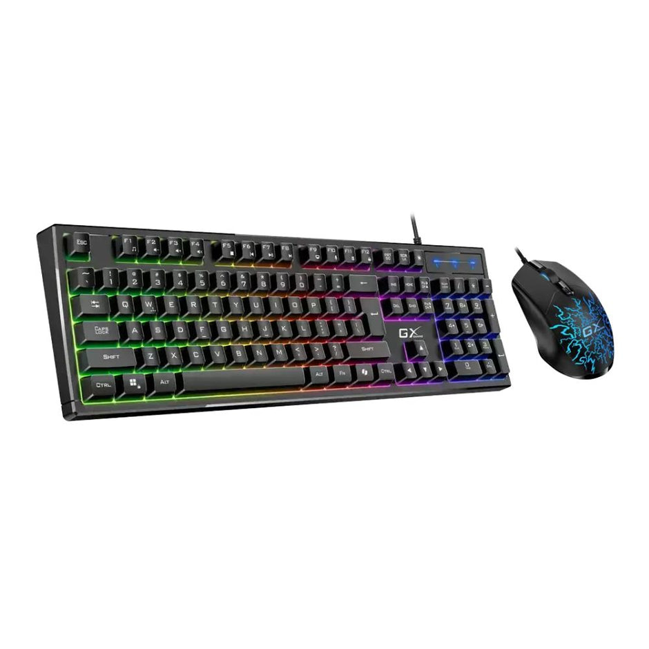 Combo Gamer Teclado y Mouse Genius Scorpion KM-GX3 Retroiluminado RGB con AI Copilot - Negro