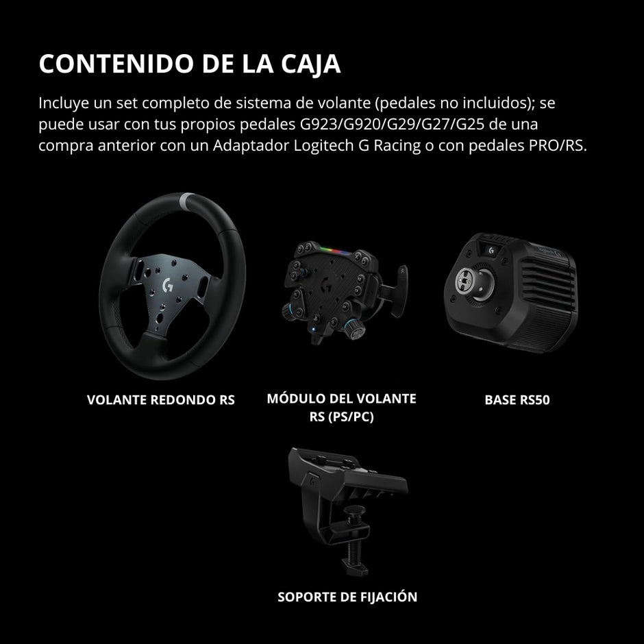 Logitech Volante RS50 TrueForce Direct Drive 8Nm Simulación Racing PC PS5 PS4 Plug&Play