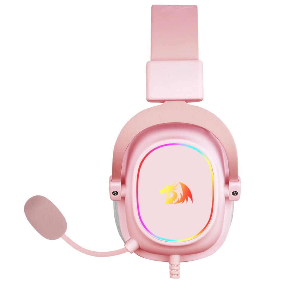 Diadema Gamer Redragon Zeus X con Cable, Controlador de Audio, Rosa