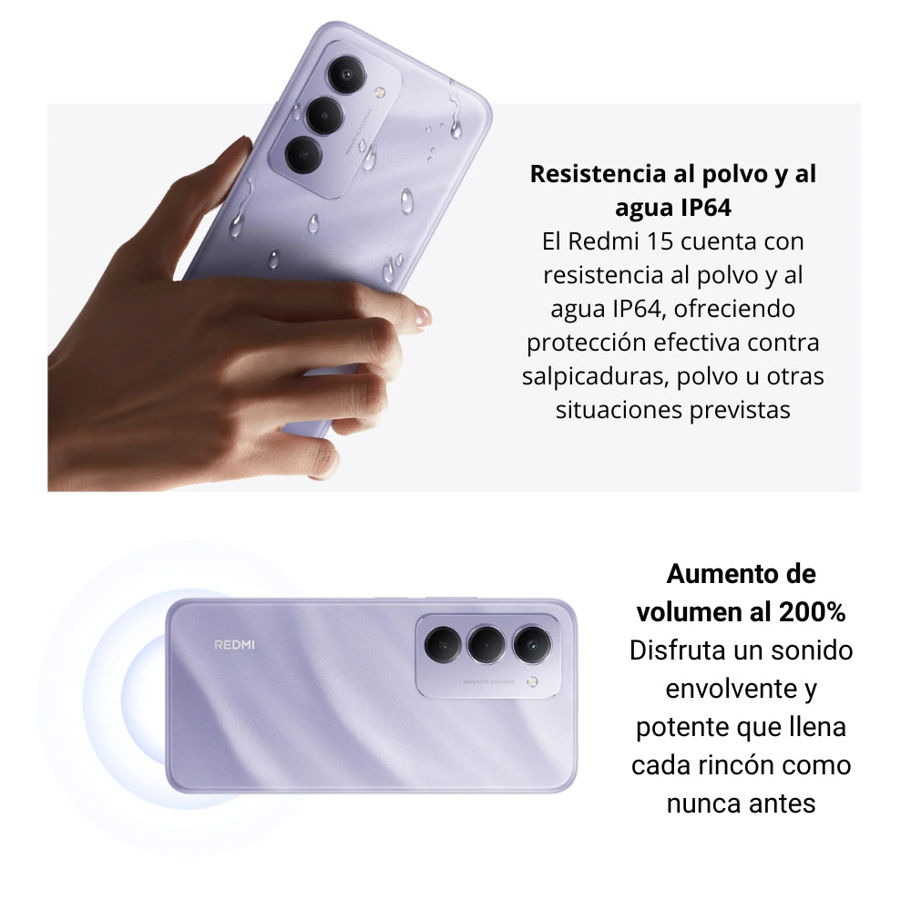 Celular Xiaomi Redmi 15 Dual SIM Pantalla 6.9