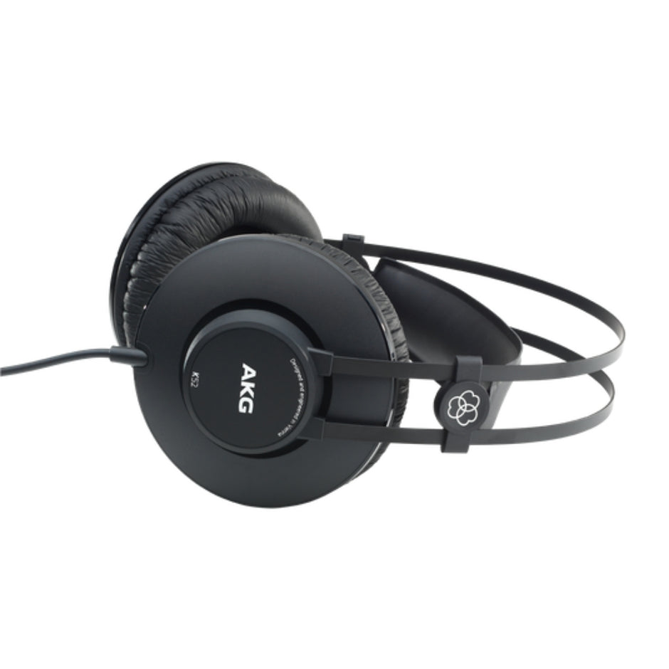 Audífonos de Estudio AKG K52 Profesionales Cerrados Monitoreo 40mm 18Hz-20kHz Cable 2.5m - Negro Mate