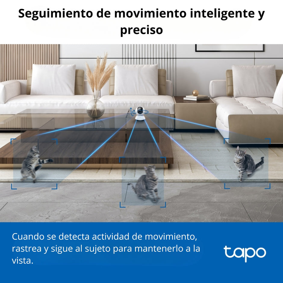 Cámara Wifi, 3K 5MP, Ai Audio Pan / Tilt, TP-Link Tapo TC74
