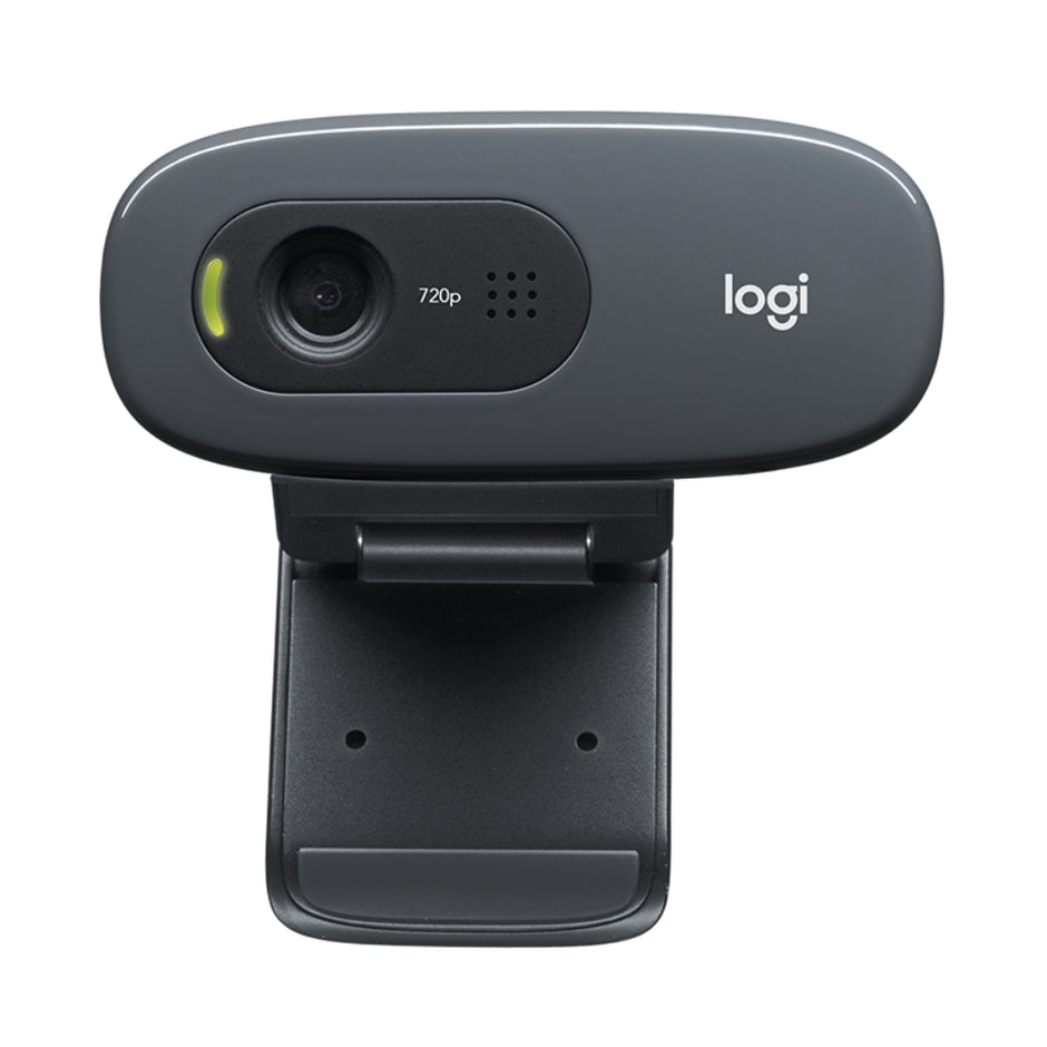 Cámara Web Logitech C270 HD 720p 30fps Micrófono Reductor de Ruido USB RightLight 2 Meet/Teams - Negro