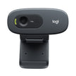 Cámara Web Logitech C270 HD 720p 30fps Micrófono Reductor de Ruido USB RightLight 2 Meet/Teams - Negro