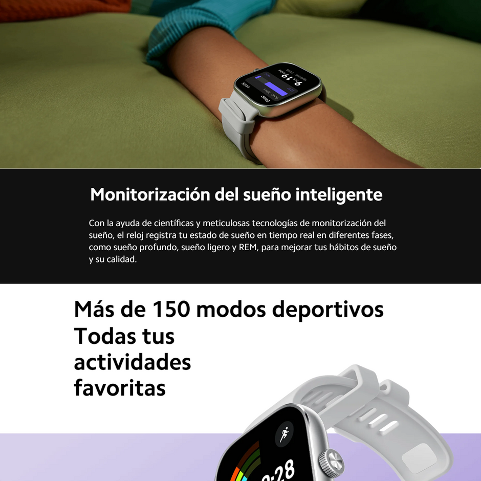 Reloj Inteligente Smartwatch Xiaomi Redmi Watch 4  AMOLED 1.97” Marco Aluminio GPS Llamadas 5ATM - Negro