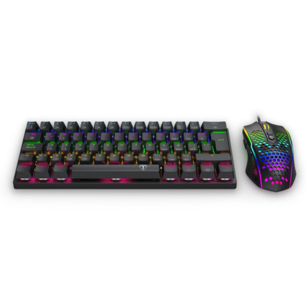 T-Dagger Combo Gamer Main Force TGS-008 LIT Teclado Mecánico 60% + Mouse RGB Chroma