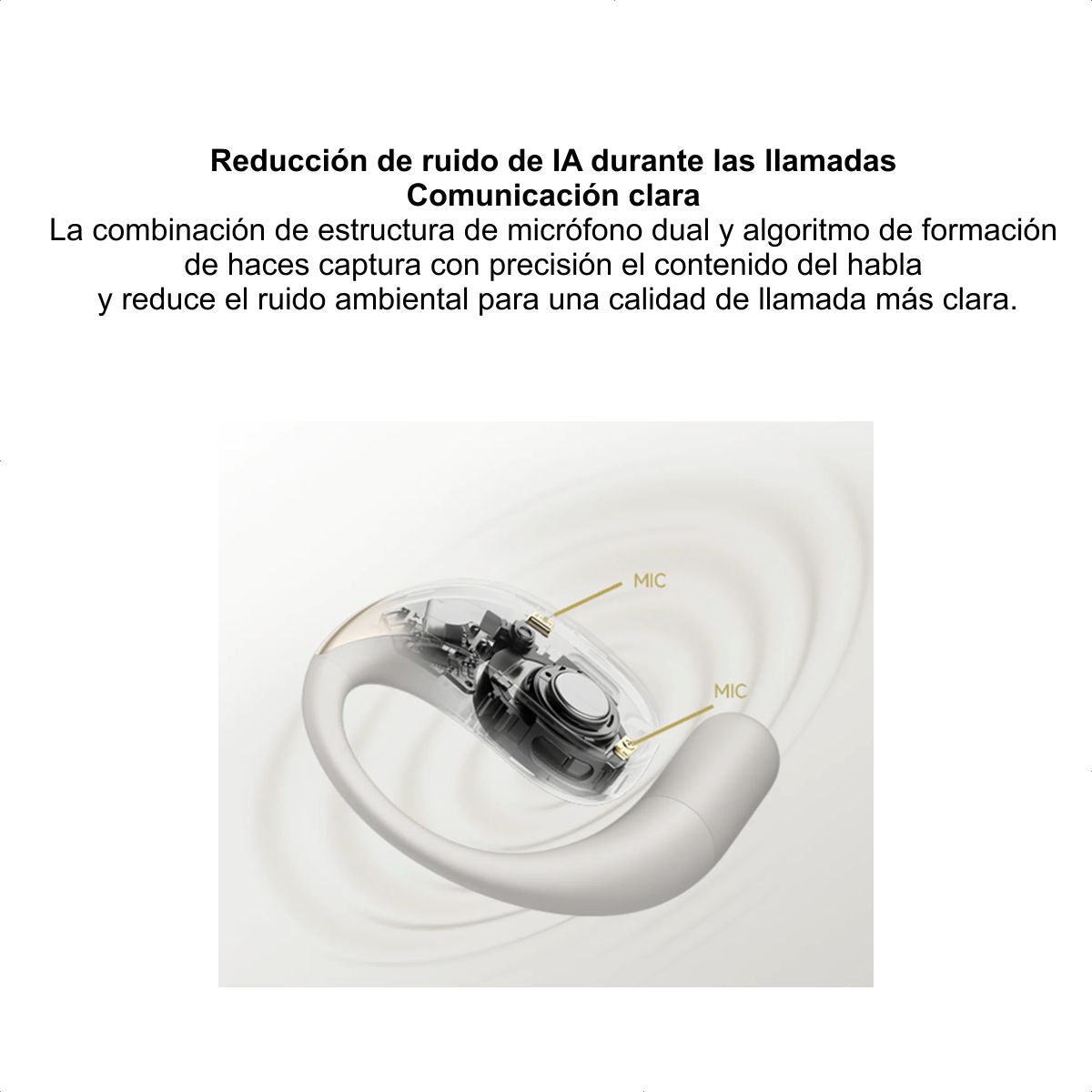 Xiaomi OpenWear Stereo Audífonos Inalámbricos de Diseño Abierto con Audio LHDC Color Beige