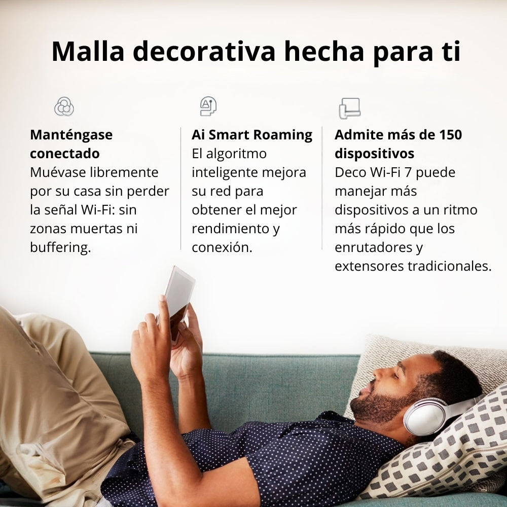 Sistema Wifi 7 BE5000 Malla Para El Hogar Tp-link Deco BE25 (2-pack)