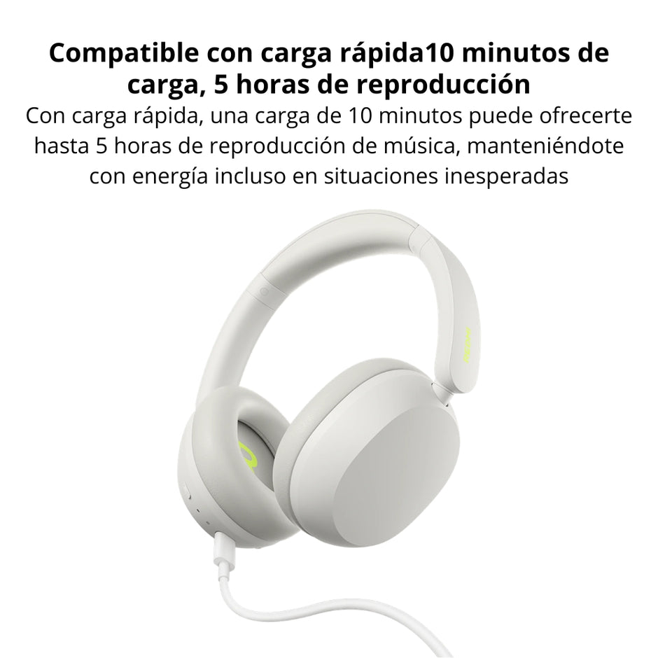 Audífonos Diadema Bluetooth Xiaomi Redmi Headphones Neo Cancelación ANC 42dB Batería 72 Horas, USB-C - Blanco