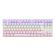 Teclado Gamer Mecanico T-dagger Bora Lite Rainbow con Switch Red, Blanco