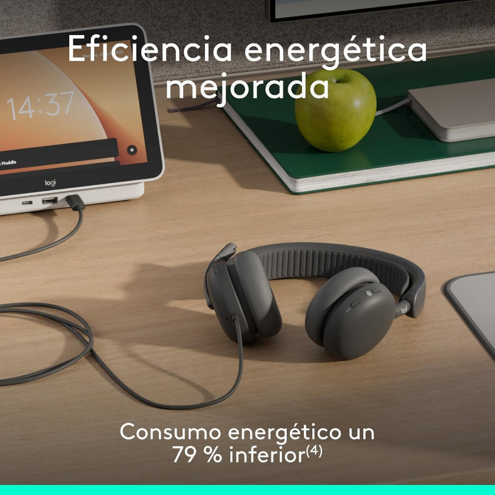 Audífonos Diadema Profesional Logitech Zone Wireless 2 ES Bluetooth ANC Híbrida Adaptativa - Grafito