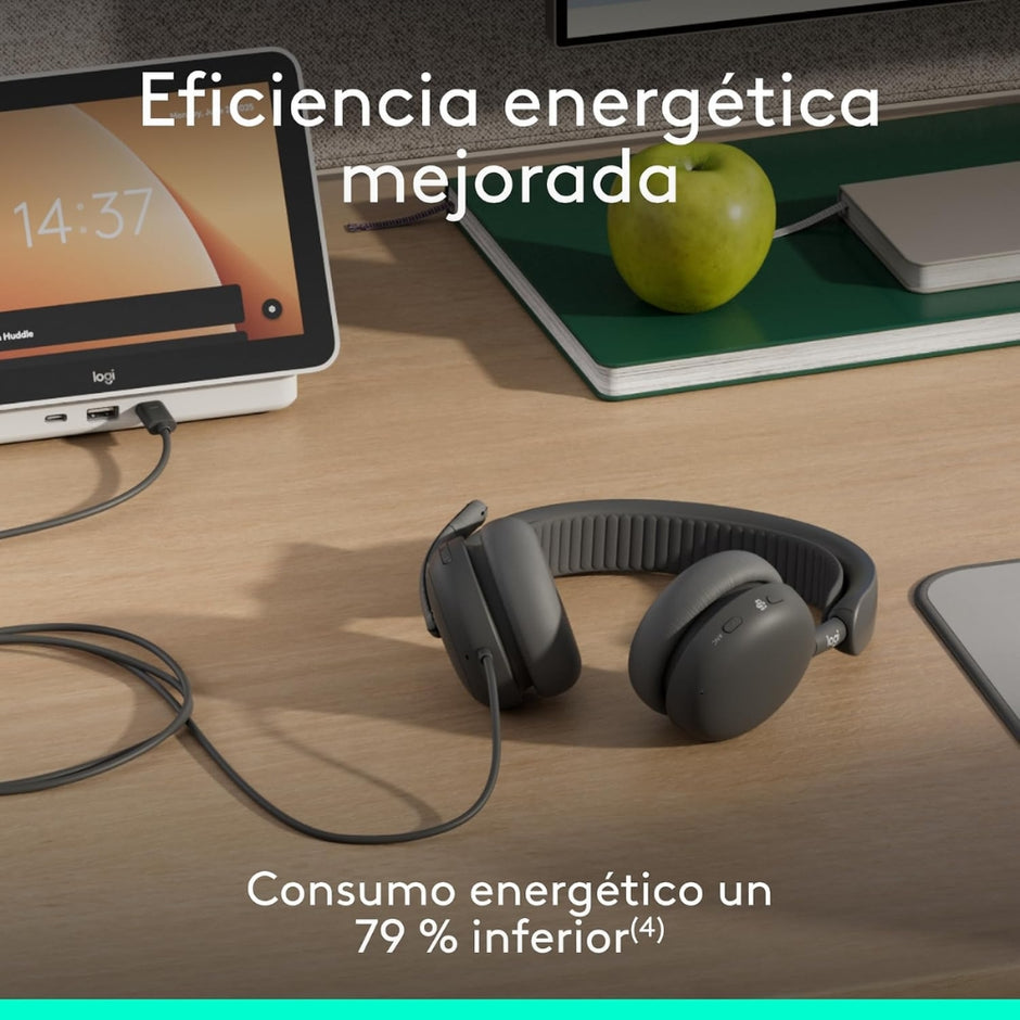 Audífonos Diadema Profesional Logitech Zone Wireless 2 ES Bluetooth ANC Híbrida Adaptativa - Grafito