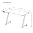 Escritorio Gamer TechGo MPCG-07 Diseño Z Superficie Texturizada 120cm*60cm Portavasos Soporte Diadema