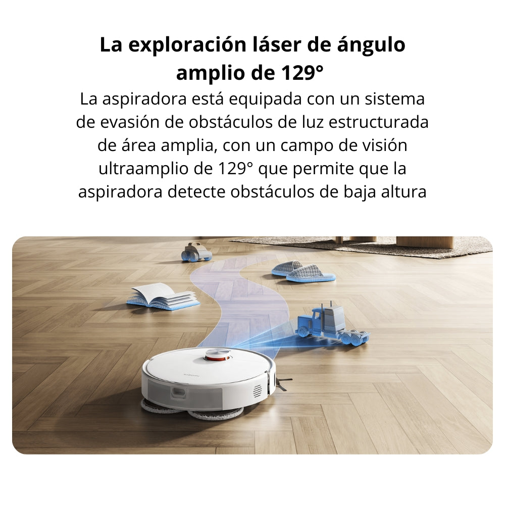 Robot Aspiradora Trapeadora Xiaomi S40 Pro 15000Pa Base Omni Secado Aire AI - Blanco