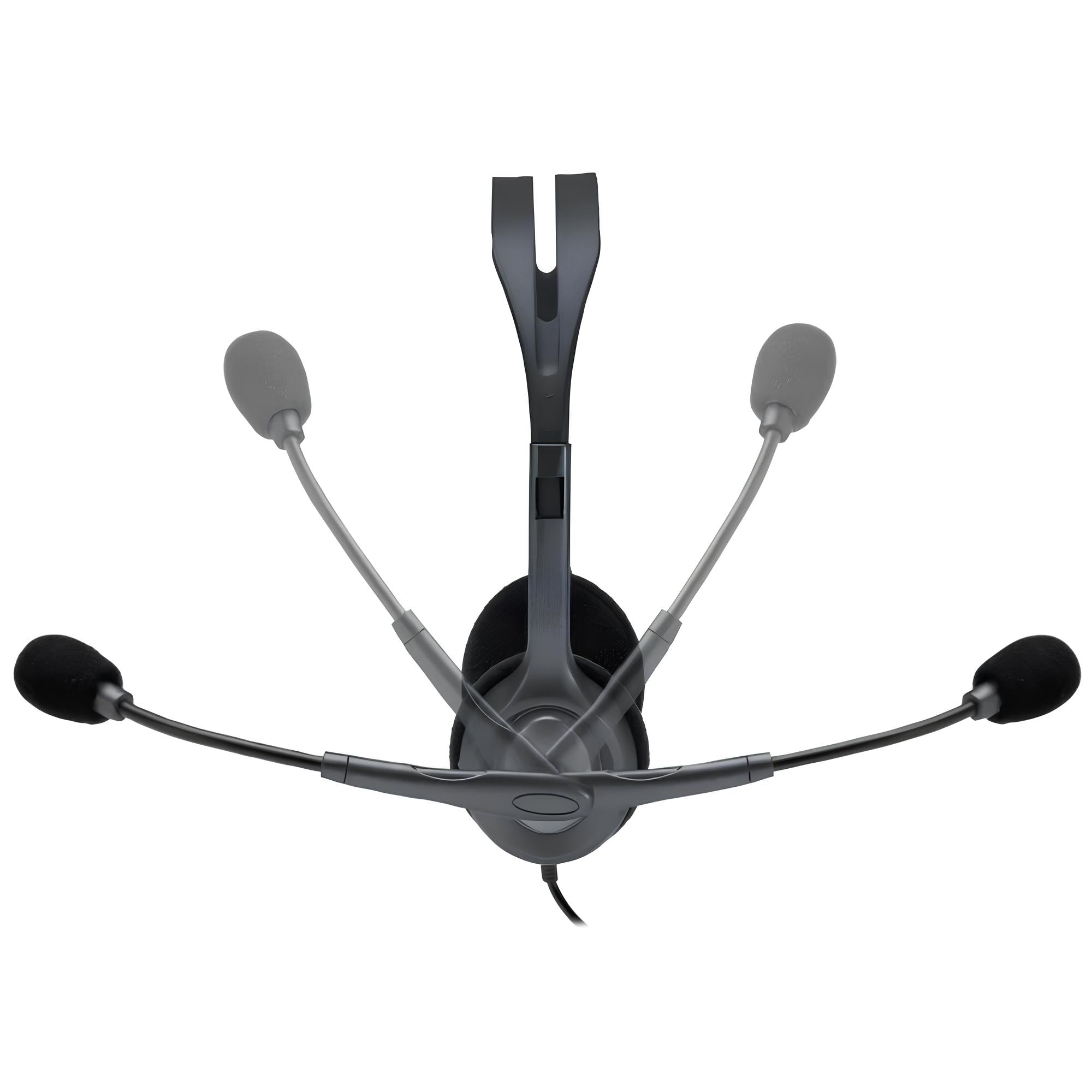 Audífonos Diadema Logitech H111 Estéreo Micrófono Reducción Ruido Conector 3.5mm PC Tablet Celular - Gris