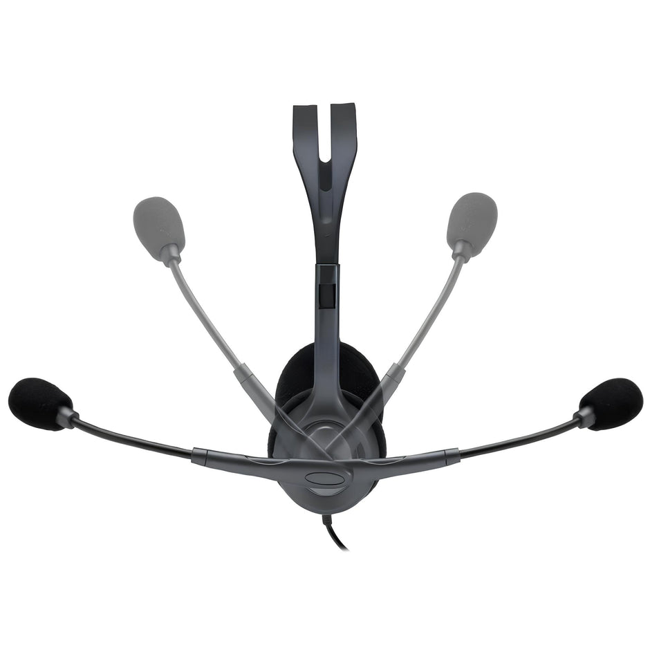Audífonos Diadema Logitech H111 Estéreo Micrófono Reducción Ruido Conector 3.5mm PC Tablet Celular - Gris