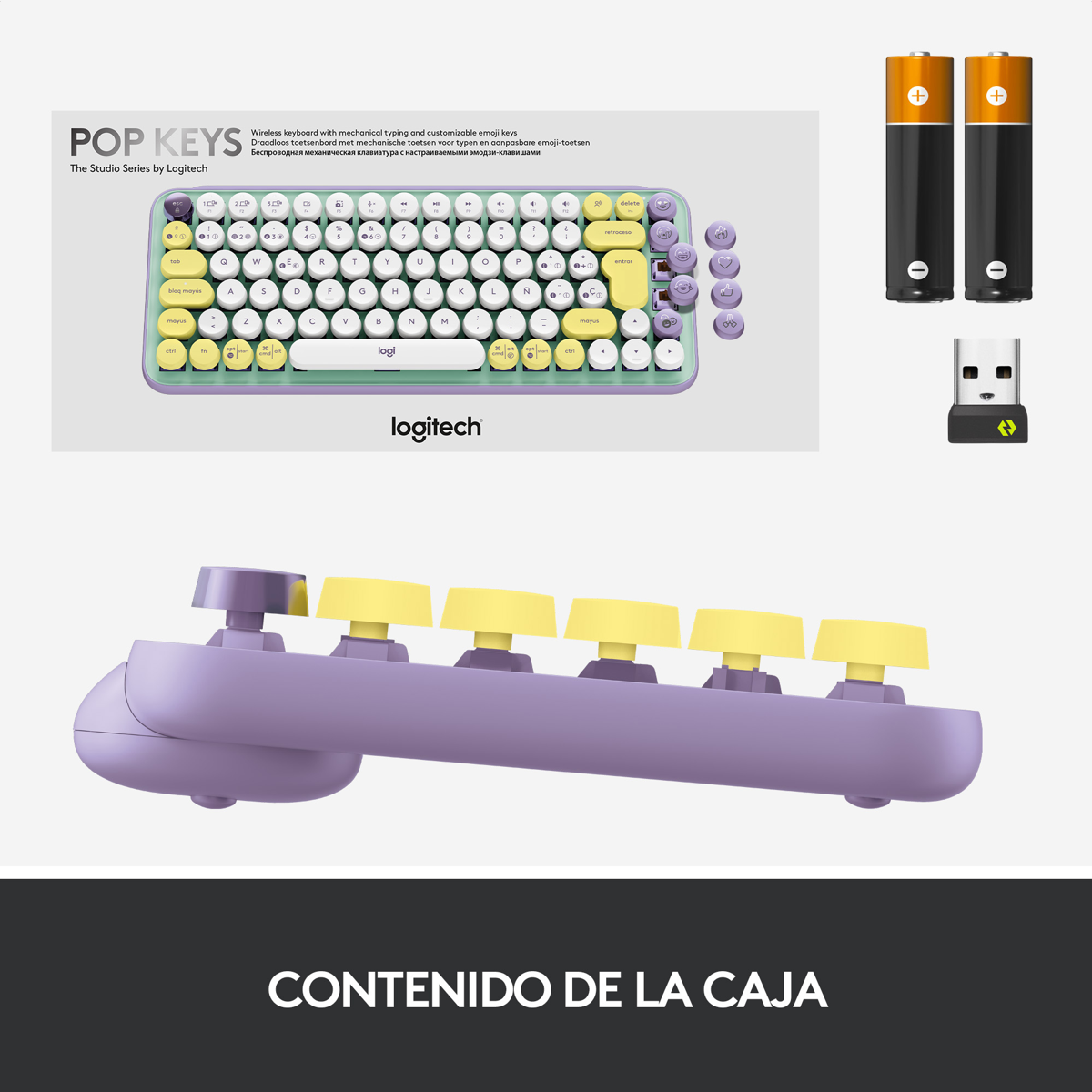 Teclado Inalámbrico Logitech POP Keys Daydream con Botón de Emojis