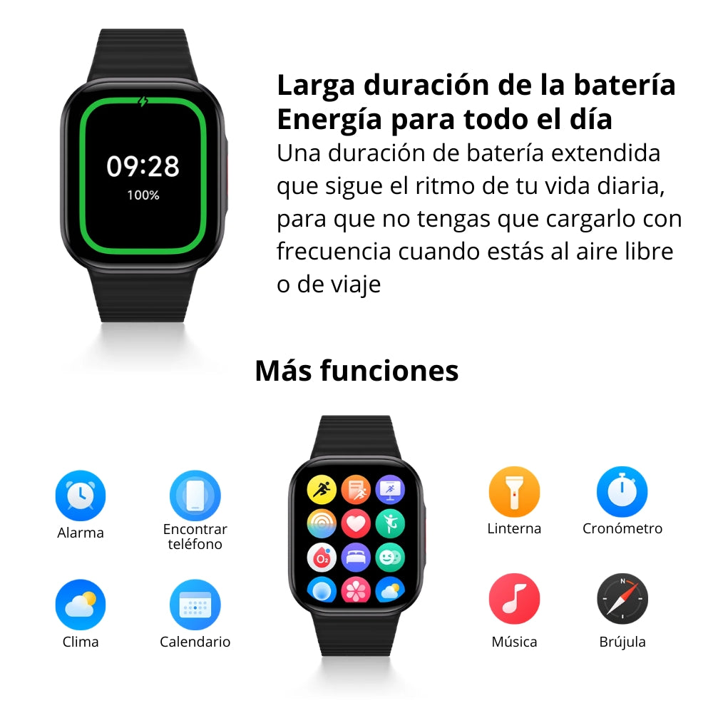 Smartwatch Xiaomi Redmi Watch 6 Lite Pantalla AMOLED 1.96” Llamadas Bluetooth 150 Sports GNSS - Silver