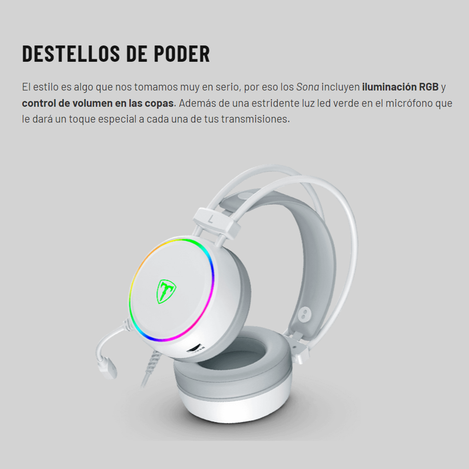 T-Dagger Sona T-RGH304: Diadema Gamer RGB con Sonido 7.1 Virtual