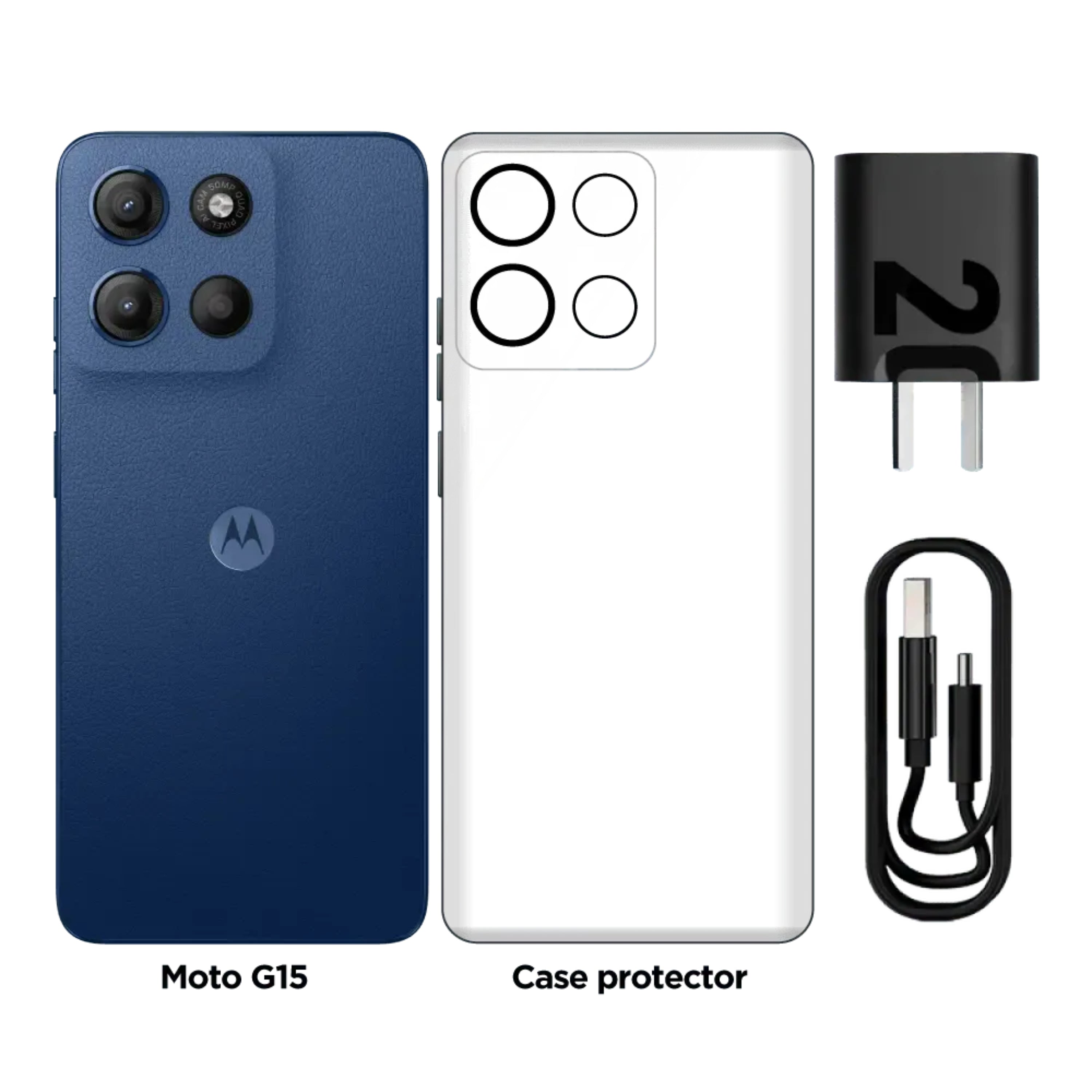 Celular Motorola G15 4G Dual SIM 6.72” FHD+ 512GB/12GB(4+8) 50MP NFC IP54 5200mAh Dolby Atmos - Azul