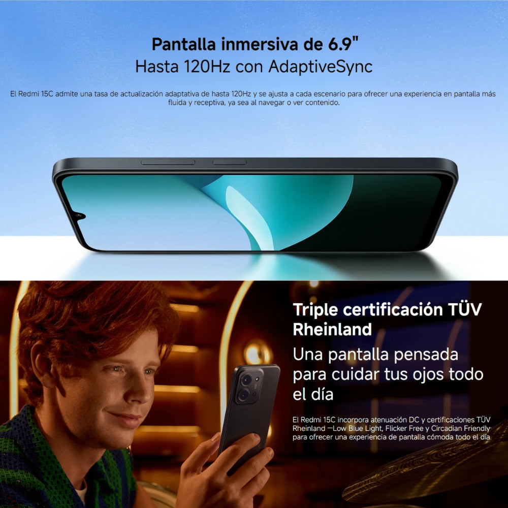 Celular Xiaomi Redmi 15c Dual Sim 4g 128gb/4gb 6.9' 50mp Azul