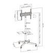 Soporte Móvil con Ruedas para TV de 32'' a 55'' TechGo SPR-6403 hasta 35kg + 1 Repisa