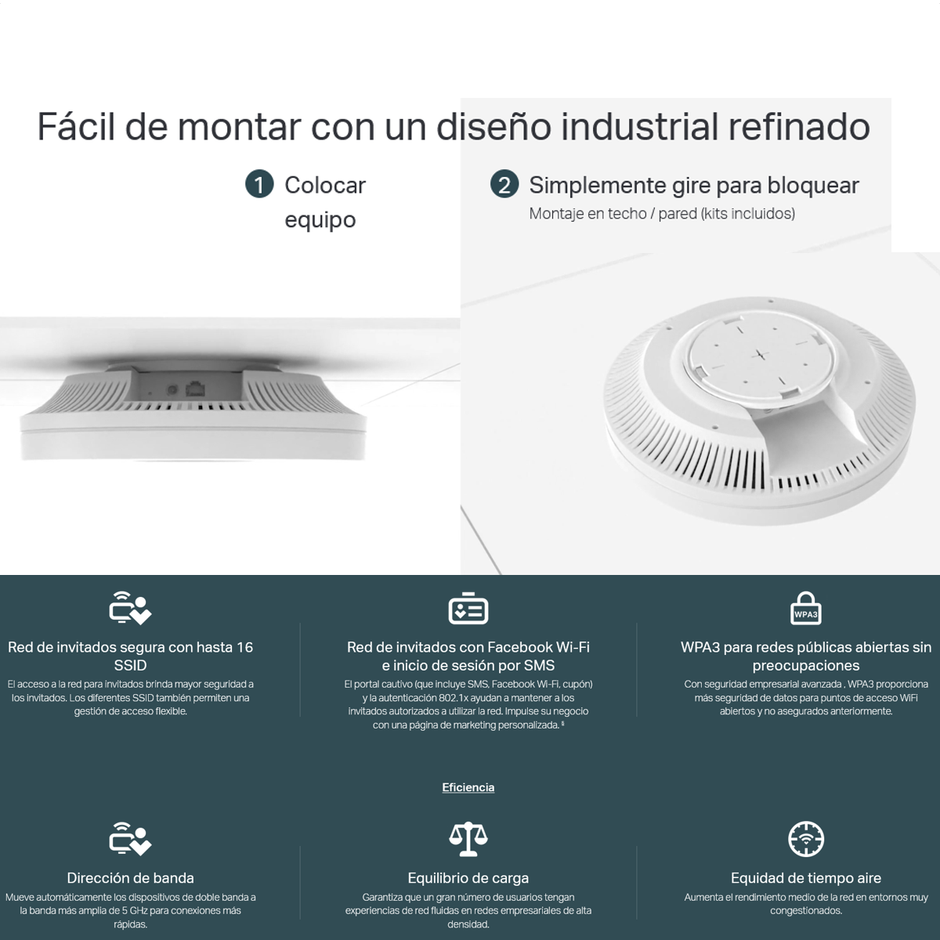 Ax1800 Wi-fi 6 Wireless Dual Band Tp-link Mount - Eap610 /vc