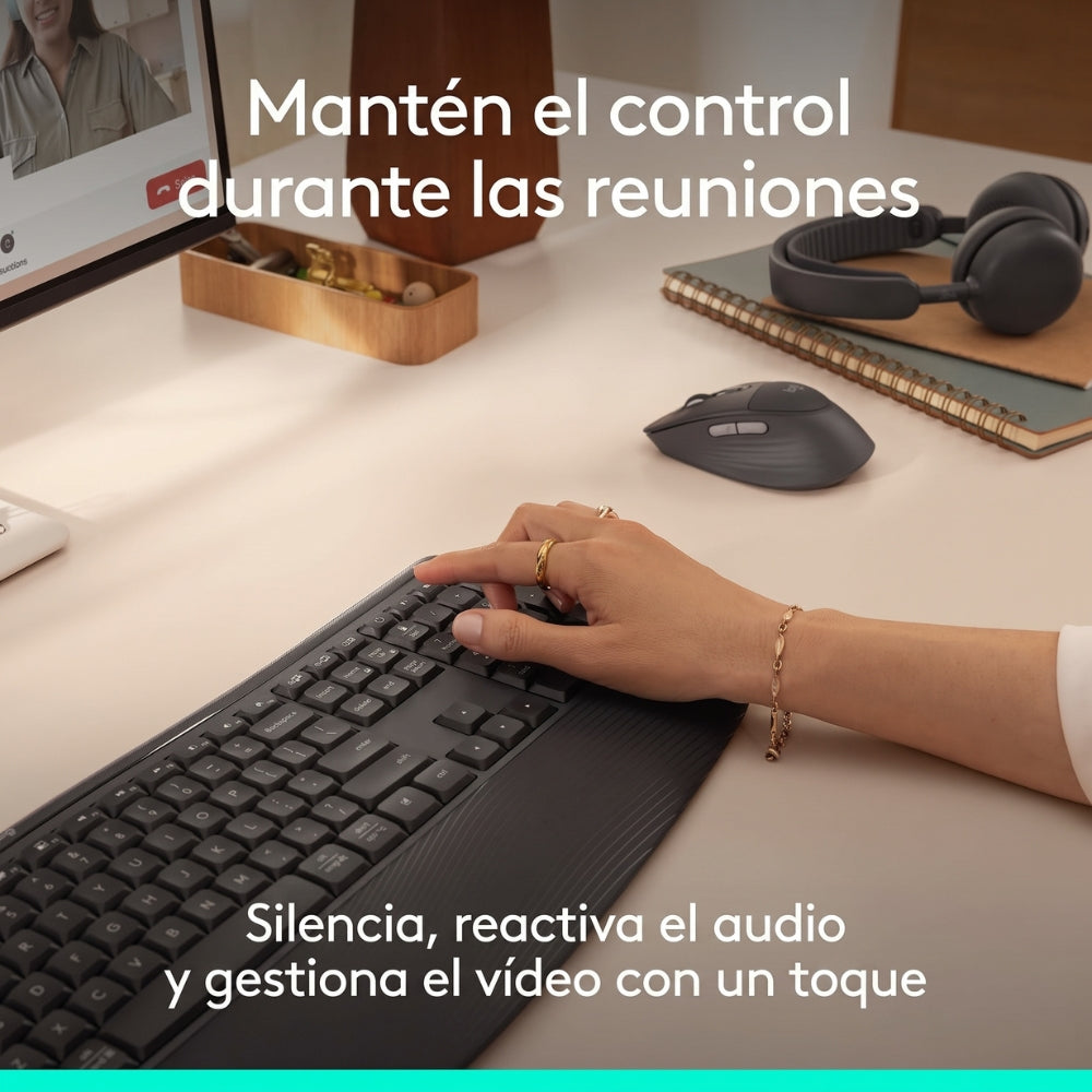 Combo Teclado y Mouse Inalámbrico Logitech Signature Comfort Plus MK880 Bluetooth Diseño Ergonómico