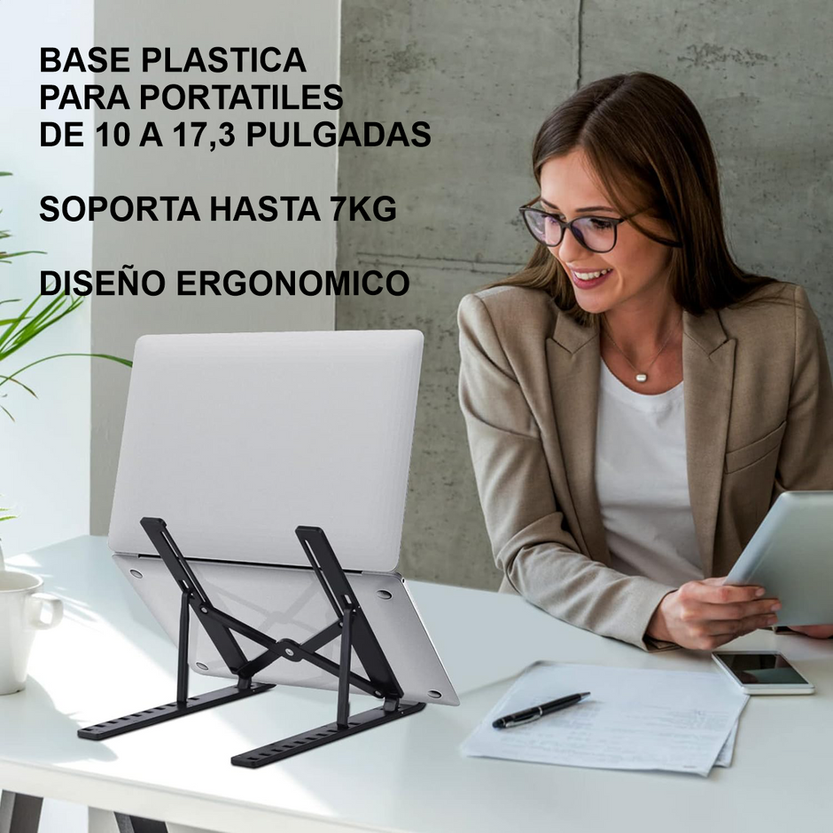 Base Soporte Para Portátil Ergonómica Reclinable 10 Niveles