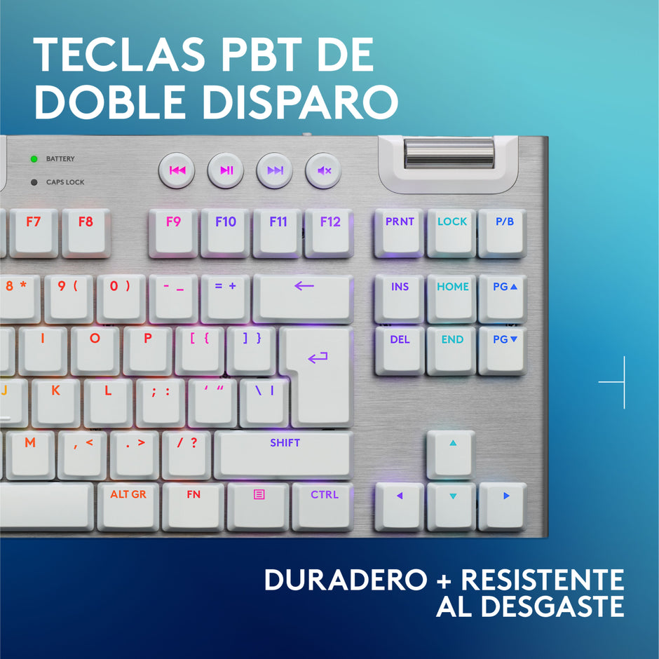 Teclado Gamer Logitech G915 X Lightspeed Tkl / Mecánico Slim - Blanco